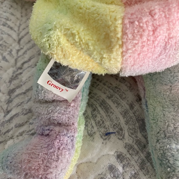 🩵 VINTAGE RETIRED VERY RARE! “Groovy” Matching Set of TWO Ty BUDDY & BABY Bear. - Picture 3 of 11